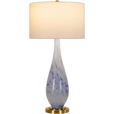 Nordic light luxury ceramic table lamp modern simple fabric table lamp